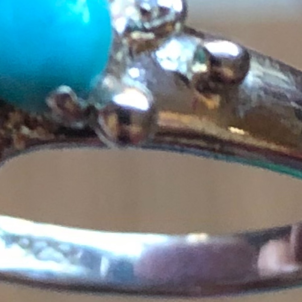 Turquoise Floral Cluster Ring - Women Jewelry - Picture 12 of 12